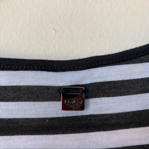 Lole Jules Dress Tunic Black & White Stripes Short Sleeve Size Medium - Picture 7 of 9